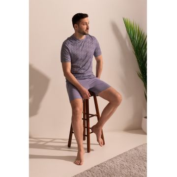 Pijama din amestesc de bambus cu maneci scurte Icons