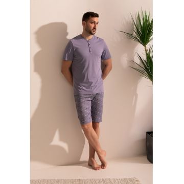 Pijama din amestesc de bambus cu maneci scurte Icons