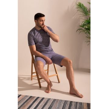 Pijama din amestesc de bambus cu maneci scurte Icons