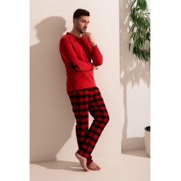 Pijama din bumbac cu buzunare laterale Victor