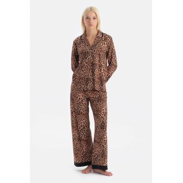 Pijama lejera cu model animal print
