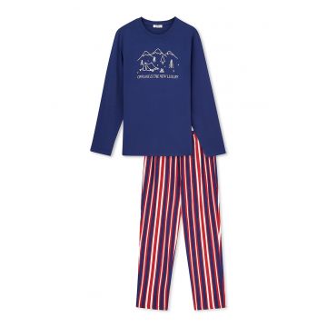 Pijama lunga cu imprimeu