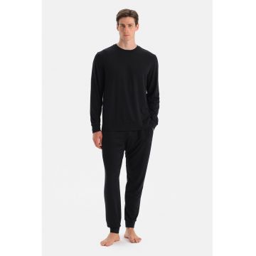 Pijama lunga cu snur de ajustare in talie