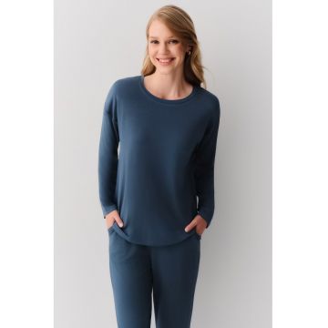 Pijama regular fit cu model uni