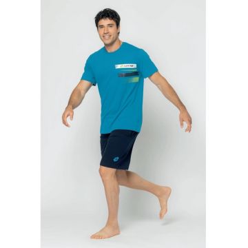 Pijama scurta cu decolteu la baza gatului