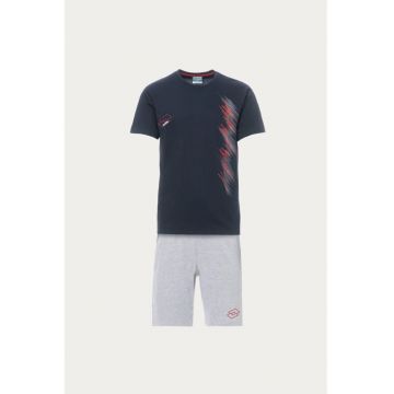 Pijama scurta cu imprimeu logo