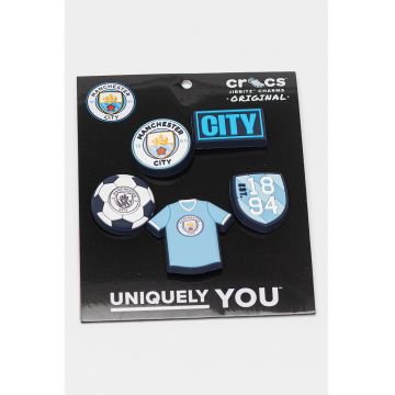 Set de talismane pentru saboti de fotbal - 5 Piese - Alb/Albastru deschis