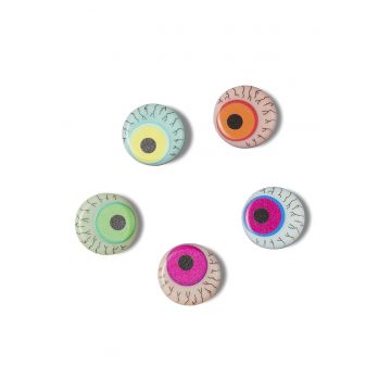 Set de talismane pentru saboti in forma de ochi Jibbitz - 5 piese - Multicolor