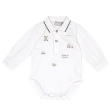 Body bebe Chicco cu broderie, Alb, 00273-69MFCO