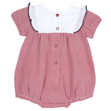 Salopeta bebelusi Chicco, alb cu rosu, 57196-68MFCI