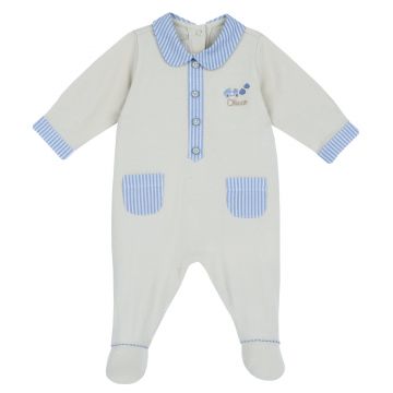 Salopeta bebelusi Chicco, bej cu model, 27245-68MFCO