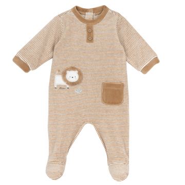 Salopeta bebelusi Chicco din velur, Maro cu albastru, 00733-69MFCI