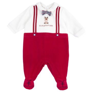 Salopeta bebelusi Chicco, velur,  Rosu, 27199-67MFCI