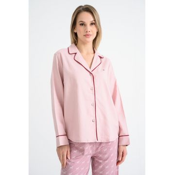 Bluza de pijama cu revere decupate