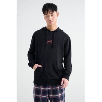 Bluza de pijama din amestec de bumbac cu logo