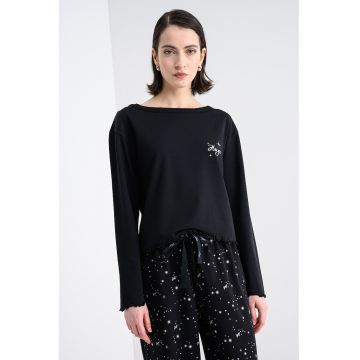 Bluza de pijama din amestec de modal si bumbac