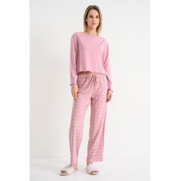 Bluza de pijama din amestec de modal si bumbac