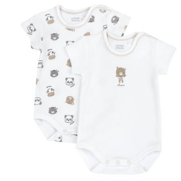 Body bebelusi Chicco, set doua bucati, Alb, 00657-69MFCI