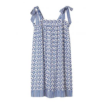 Camasa de noapte dama Alb-bleumarin Rekha