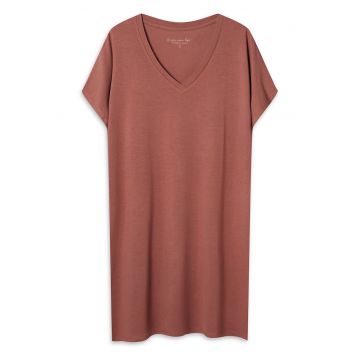 Camasa de noapte dama Noves  roz pal