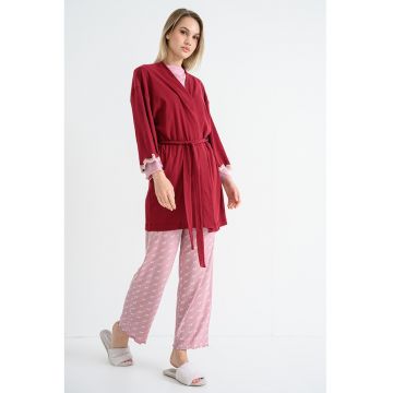 Halat de baie cu cordon