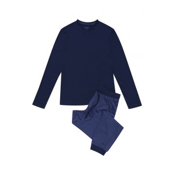 Pijama barbati  bumbac - albastru -