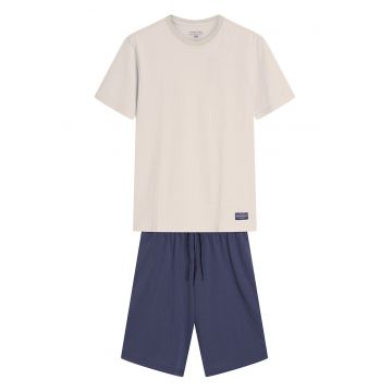 Pijama barbati Dive  alb - albastru