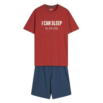 Pijama barbati Sleeper  rosu - albastru