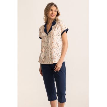 Pijama cu imprimeu floral Maira