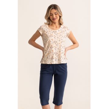 Pijama cu imprimeu floral Maira