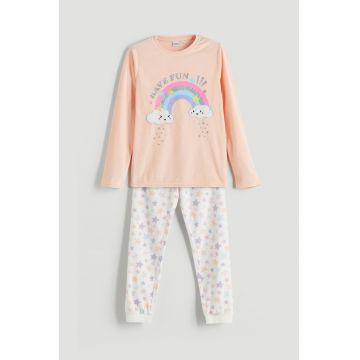 Pijama cu imprimeu grafic