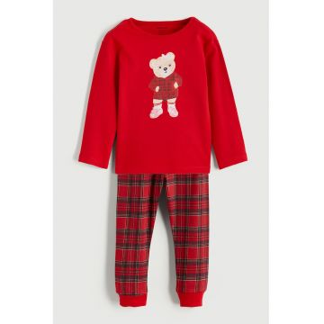 Pijama cu pantaloni cu model in carouri