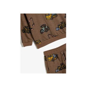 Pijama cu pantaloni lungi - model - mansete si terminatii elastice