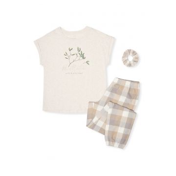 Pijama dama Mallow  Bej alb