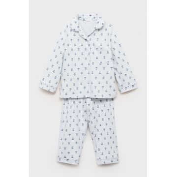 Pijama de bumbac cu pantaloni lungi