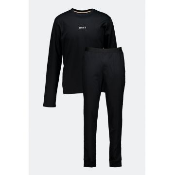 Pijama de bumbac cu pantaloni lungi