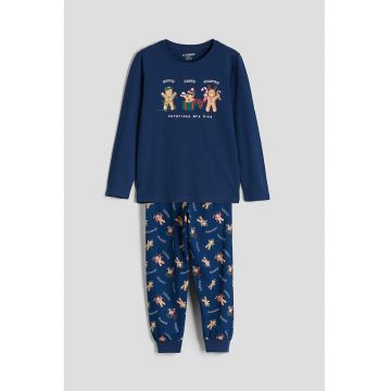 Pijama de bumbac cu tematica de Craciun