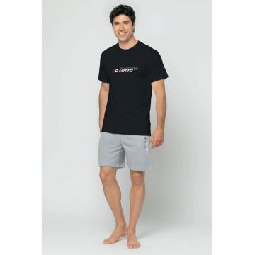 Pijama scurta cu imprimeu logo