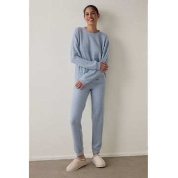 Pijama tricotata cu maneci cazute