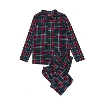 Pijamale barbati -  Bumbac - Rosu - model carouri