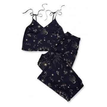 Pijamale dama -  Viscoza - Bleumarin