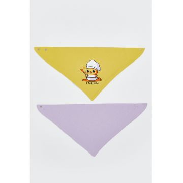 Set de bavetica din bumbac - 2 piese