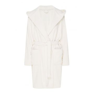 Halat de baie -  Poliester - Alb - Alb