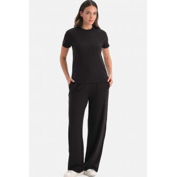 Pantaloni de pijama cu snur de ajustare - Negru