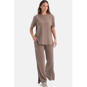 Pantaloni de pijama din amestec de lyocell - Maro deschis