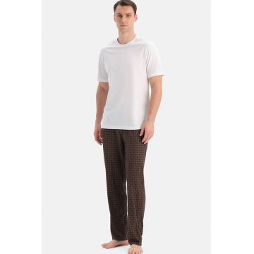 Pantaloni de pijama din amestec de modal - Maro
