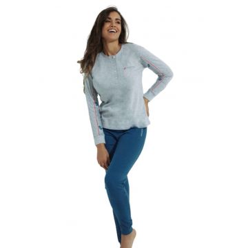 Pijama dama  LP5094 - Gri/Albastru