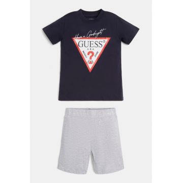 Pijama de bumbac cu tricou si pantaloni scurti