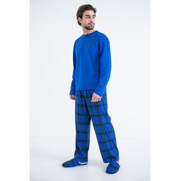 Pijama din amestec de bumbac cu pantaloni lungi
