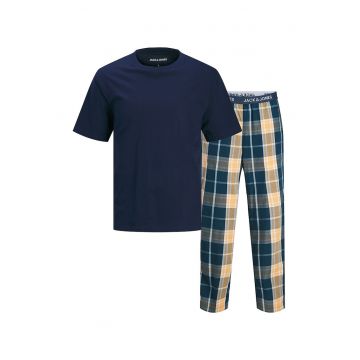 Pijama din bumbac cu buzunare laterale